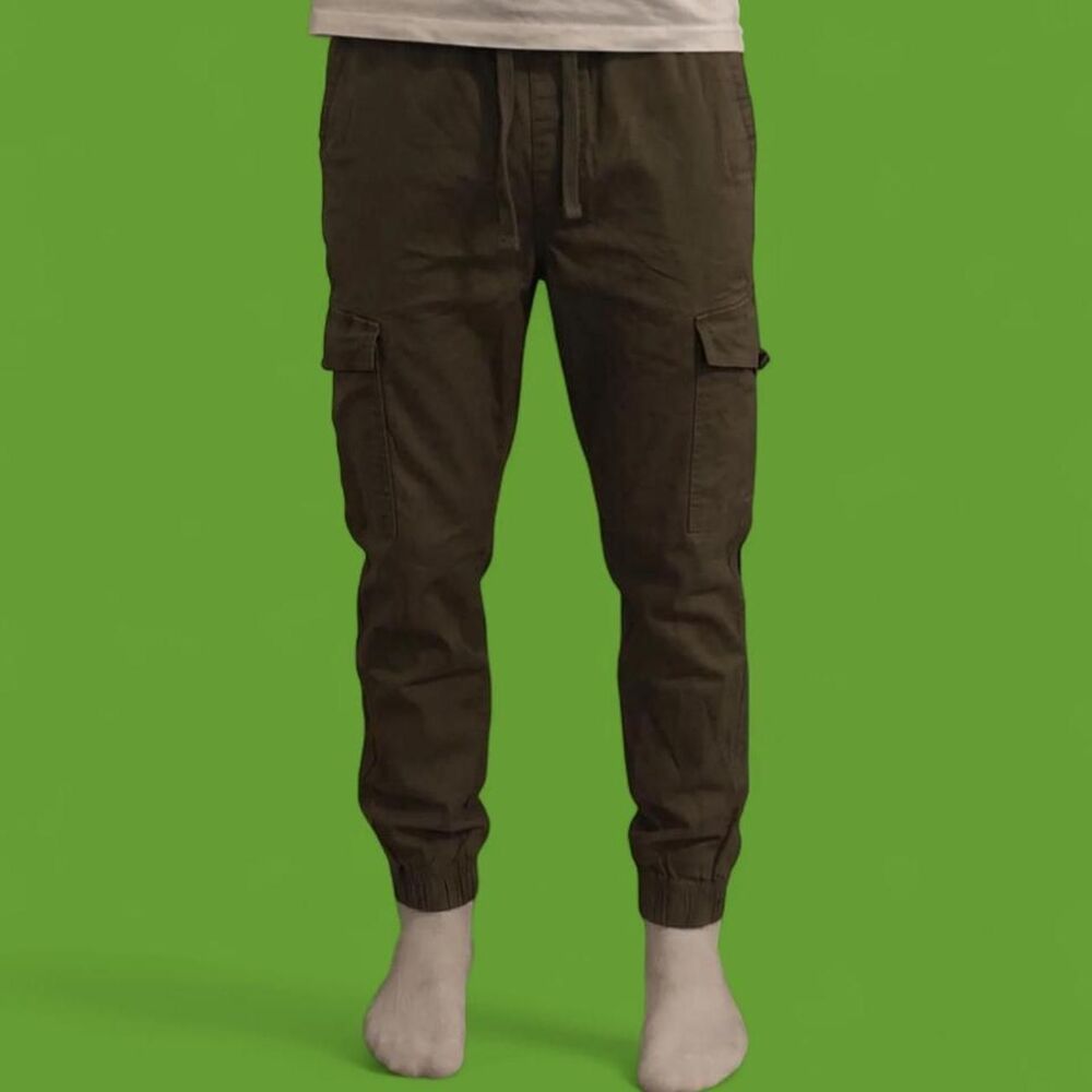 Vetements Men's Khaki and Green Trousers